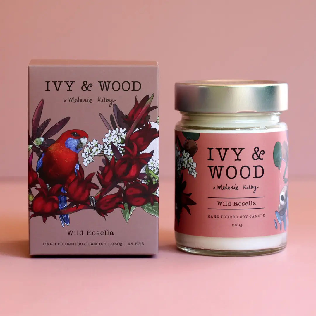 Ivy and Wood Wild Rosella candle